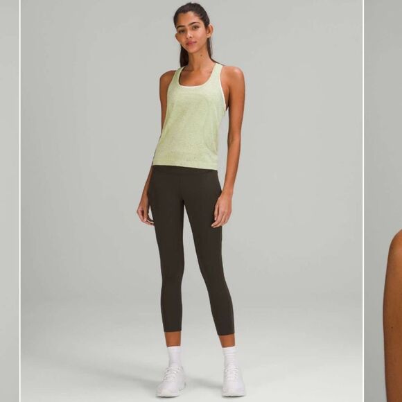 Lululemon Size 8 Swiftly Tech Racerback Tank Race Length Creamy Mint Cedar Green - Picture 11 of 11